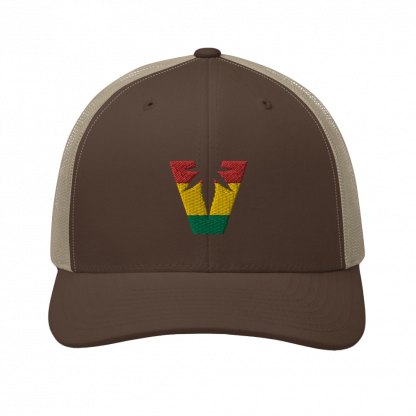 Rasta V Leaf hat - bown